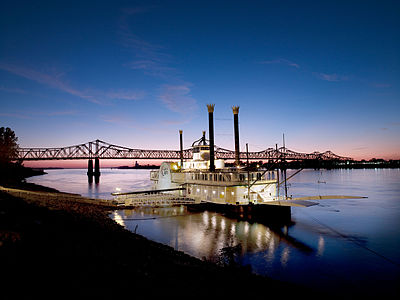 Casino Boat on the Mississippi River, Natchez, USA