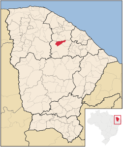 Localização de Paramoti no Ceará