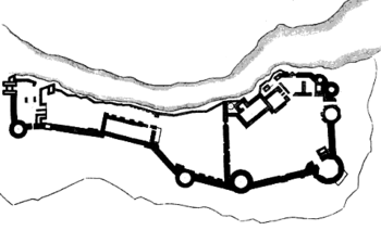 Plan of Chepstow Castle from 1825 Chepstow Castle 1825 plan.png