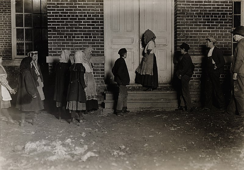 File:Child Labor in United States 1908, 12 hour night shifts.jpg