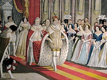 Coronation of Christian VIII of Denmark, from a contemporary engraving, 1840. Christian 8 coronation.jpg