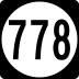 State Route 778 marker
