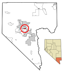 Clark County Nevada Incorporated Alanları Winchester vurgulanmıştır.svg