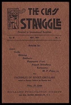 The Class Struggle and most of the pamphlets associated with it bore distinctive brown cardstock covers. Class-struggle-191905.jpg