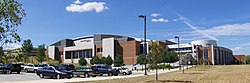 Xfinity Center Comcast Center at UMCP, main entrance panorama, August 21, 2006, cropped.jpg