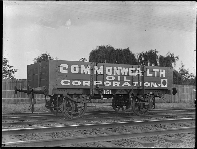 Commonwealth Oil Corporation goods wagon in Australia