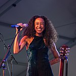 Corrine Bailey Rae scored her one and only top 10 single this year with the number two-peaking "Put Your Records On". Corrine Bailey Rae ACL 2016 1538.jpg