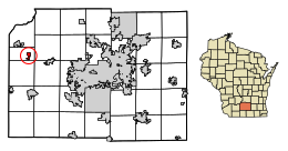 Location of Black Earth in Dane County, Wisconsin.