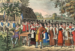 Ansicht einer Aufführung in Nürnberg, um 1822