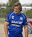 Des Hasler, Bulldongs coach, at McDonald's Park in Wagga Wagga, New South Wales.