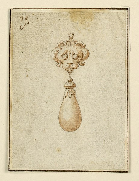 File:Drawing, Design for pendant with lion with horns, 16th century (CH 18554927).jpg
