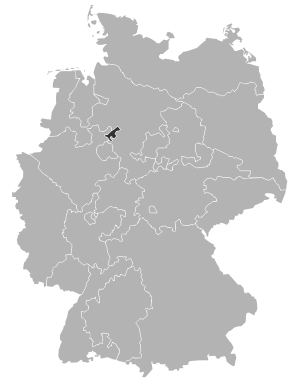 Map of the Evangelical Lutheran Church in Schaumburg-Lippe