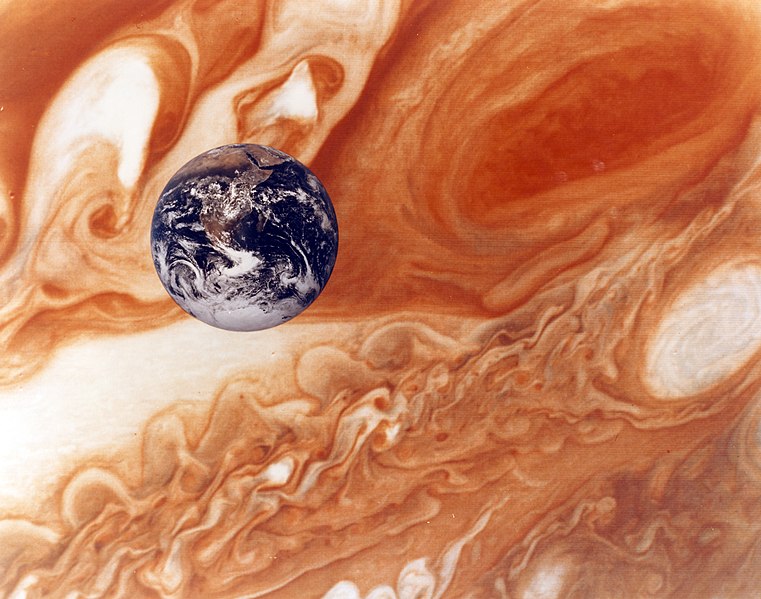 File:Earth and the Clouds of Jupiter (4078804254).jpg