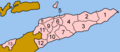 Τα διαμερίσματα του Ανατολικού Τιμόρ αριθμημένα