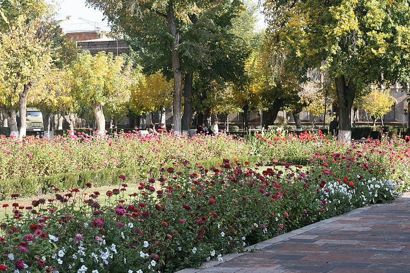 File:Echmiadzin Cathedral Gardens, Armenia.jpg