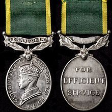 Second King George VI version with a "TERRITORIAL" suspender bar Efficiency Medal (Territorial) George VI v2.jpg