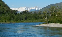 Eldorado Peak seen with Skagit River