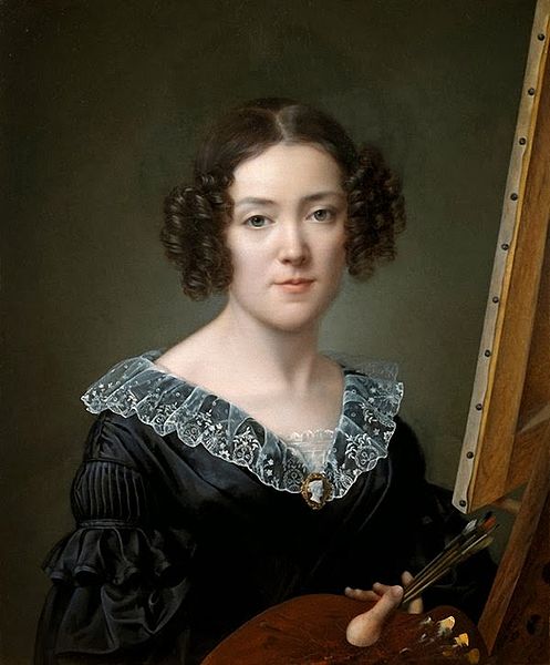 File:Elisa Counis - Self-portrait in Uffizi Gallery 1839.jpg