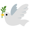 Emoji représentant une colombe avec rameau d'olivier