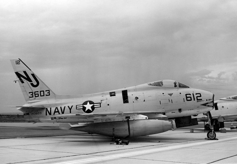 File:FJ-4B Fury VA-126 parked c1960.jpeg