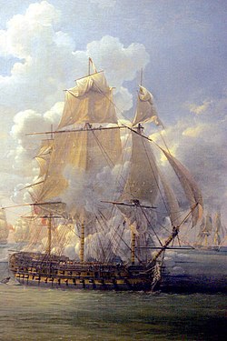 Xətt gəmisi HMS Victory, admiral Nelsonun bayraqdarı, Portsmut limanı