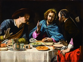 "La Cena di Emmaus" by Filippo Tarchiani (1625), County Museum, Los Angeles