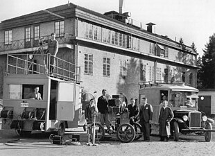 Utomhustagningar på 1930-talet.