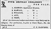 Thumbnail for File:Five Orphan Children for Sale, Inquire at Slave Depot, New Orleans, 1859.jpg