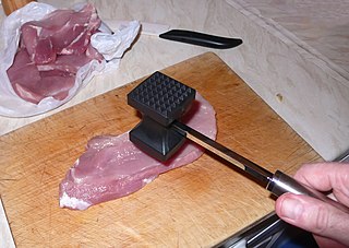 <span class="mw-page-title-main">Meat tenderizer</span> Hand tool used to tenderize slabs of meat