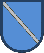 Voormalig US Army 143e Infanterie Regiment-1ste Bataljon Baret Flash.svg