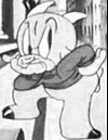 Still image of a 1930s cartoon goat