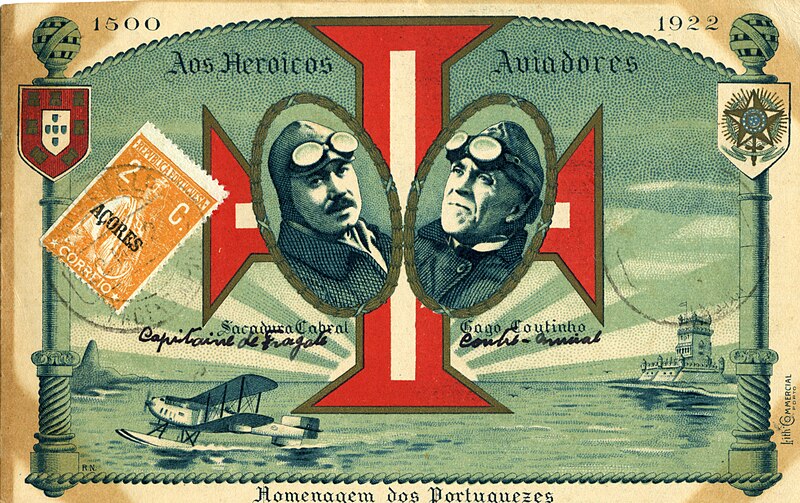 File:Gago Coutinho e Sacadura Cabral, primeira travessia aérea do Atlântico Sul. 1922.jpg