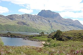 Looking towards Slioch from Grudie with Lochan Fada in the foreground