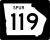 State Route 119 Ostružná značka