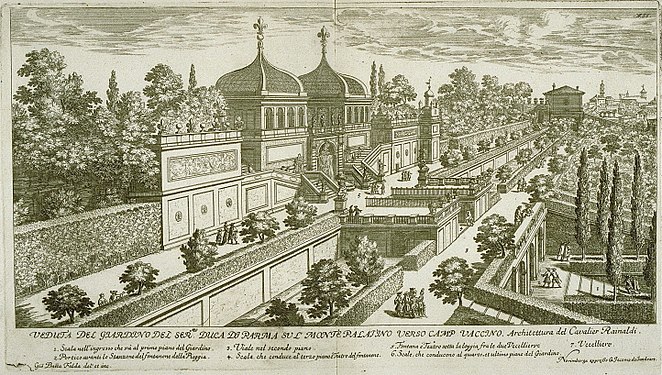 Blick vom Forum Romanum – Stich von G. B. Falda, ca. 1683