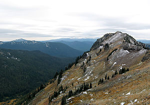 Goat Rocks Wilderness, with the Mount Adams massif in the background