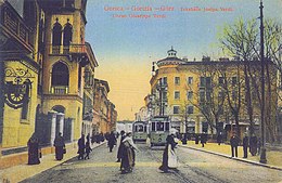 Corso Giuseppe Verdi a Gorizia all'inizio del XX secolo