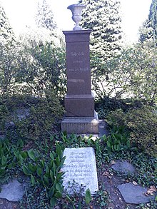 Grab Eduard von der Heydt im Familiengrab auf dem Reformierten Friedhof Hochstraße in Wuppertal-Elberfeld.