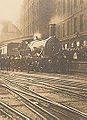 Dernier train à voie large, en route pour Penzance, à Londres-Paddington, 20 mai 1892.