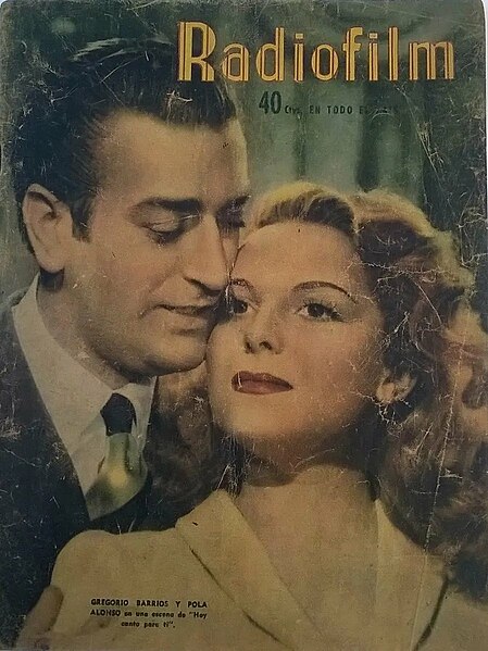 File:Gregorio Barrios y Pola Alonso en 'Hoy canto para ti', Radiofilm 1950.jpg