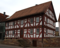 English: Half-timbered building in Grossenlueder Bahnhofstrasse / Hesse / Germany