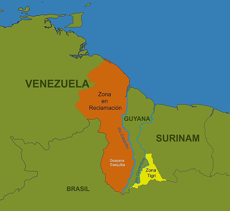 File:Guyana Áreas en disputa (Esequiba Venezuela y Tigri Surinam).jpg -  Wikimedia Commons