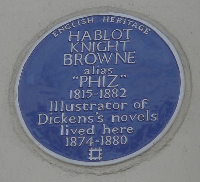File:Hablot Knight Browne blue plaque.jpg