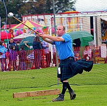 The traditional Highland games version of the event Hammer throw.jpg