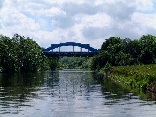 Hartford Bridge (or Blue Bridge) as the A556 crosses the Weaver Navigation.