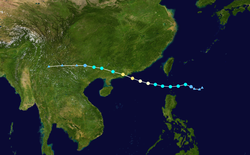 颱風天鴿的路徑圖