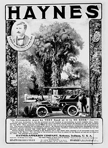 1904 newspaper advertisement for Haynes-Apperson Haynes-Apperson Ad.jpg