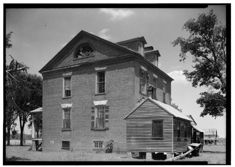 File:Historic American Buildings Survey, C.O. Greene, Photographer June 5, 1940 NORTHWEST ELEVATION. - Mulberry Hill, Sound Shore Road, Edenton, Chowan County, NC HABS NC,21-EDET.V,6-3.tif