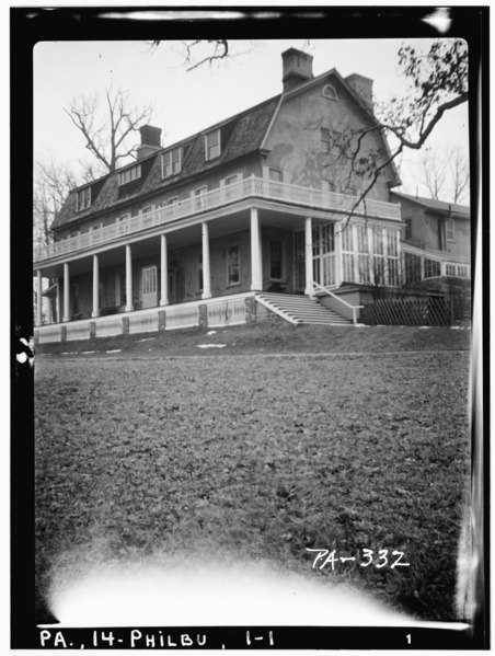 File:Historic American Buildings Survey, Dean E. Kennedy, Photographer February 20, 1935 VIEW FROM WEST. - Hardman Philips House, East Presqueisle Street, Philipsburg, Centre County, HABS PA,14-PHILBU,1-1.tif