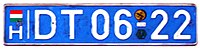 Hungary diplomatic license plate H-DT 06 22.jpg